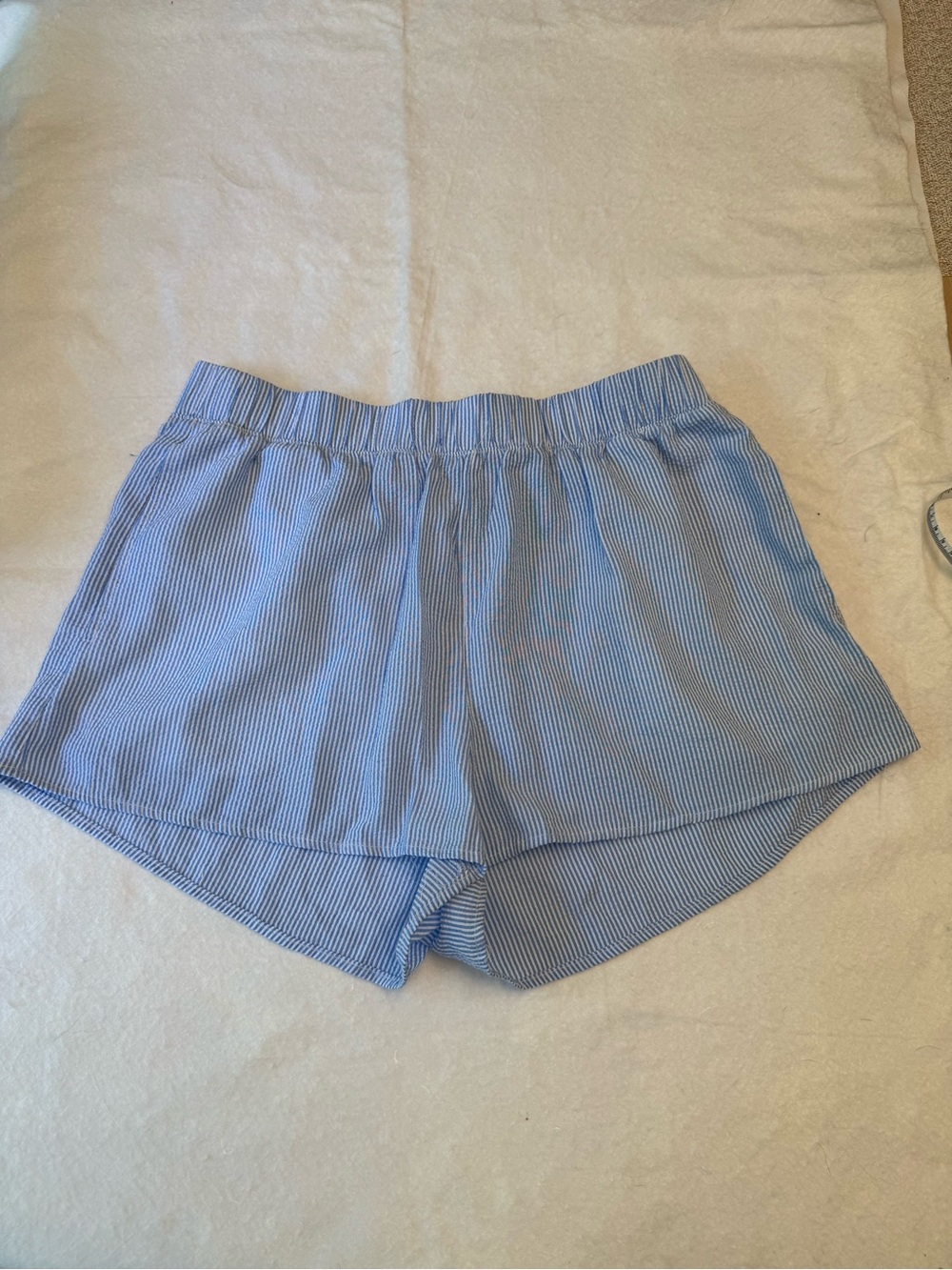 PacSun Blue & White Pinstripe Elastic Waist Women's Shorts